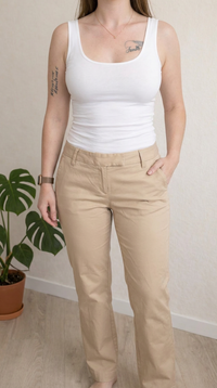 Pantalon tailleur Sans Marque - 38 - Beige -