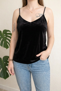 Débardeur Mango en velours - M - Noir -