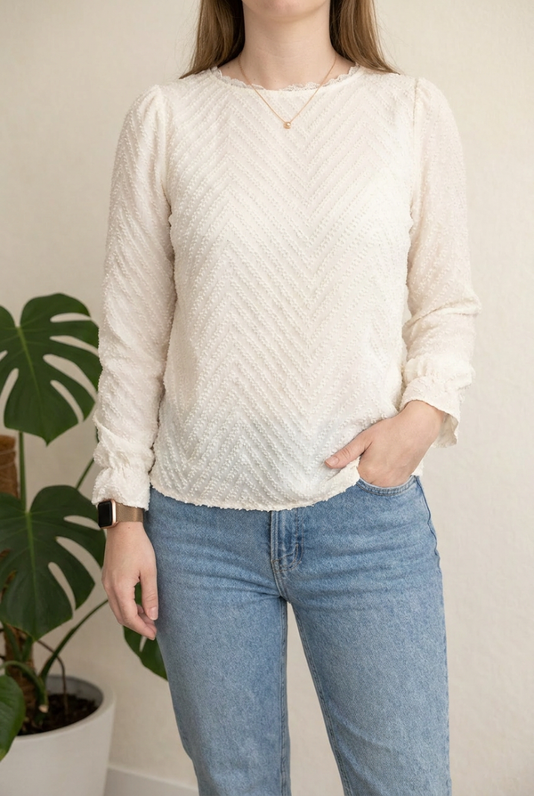 Blouse Shein - M - Crème -