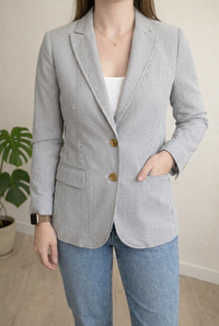 Blazer Tory Burch - 40 - Bleu Marine à rayures -
