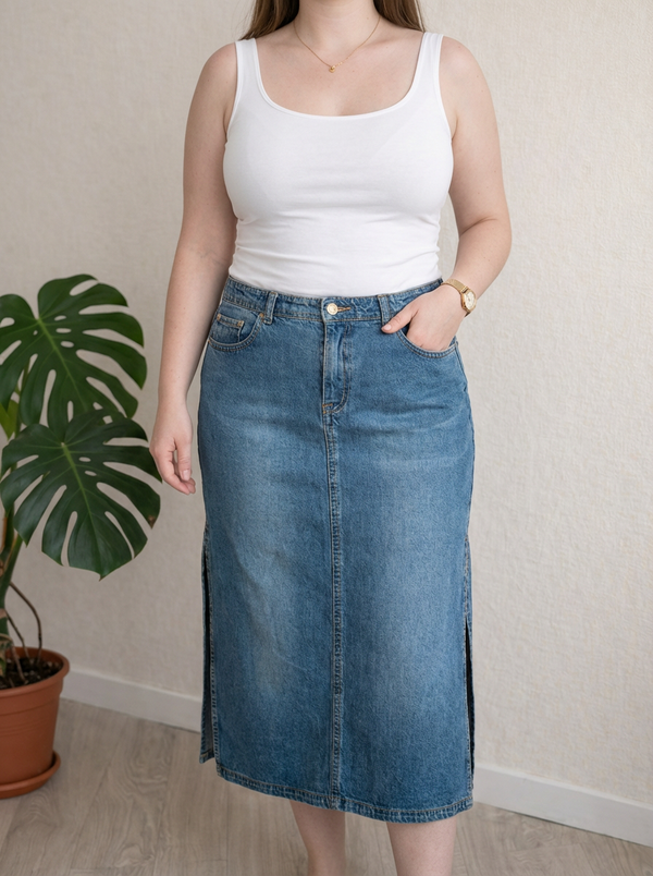 Jupe Arizona Jean Co - 44 - Bleu -