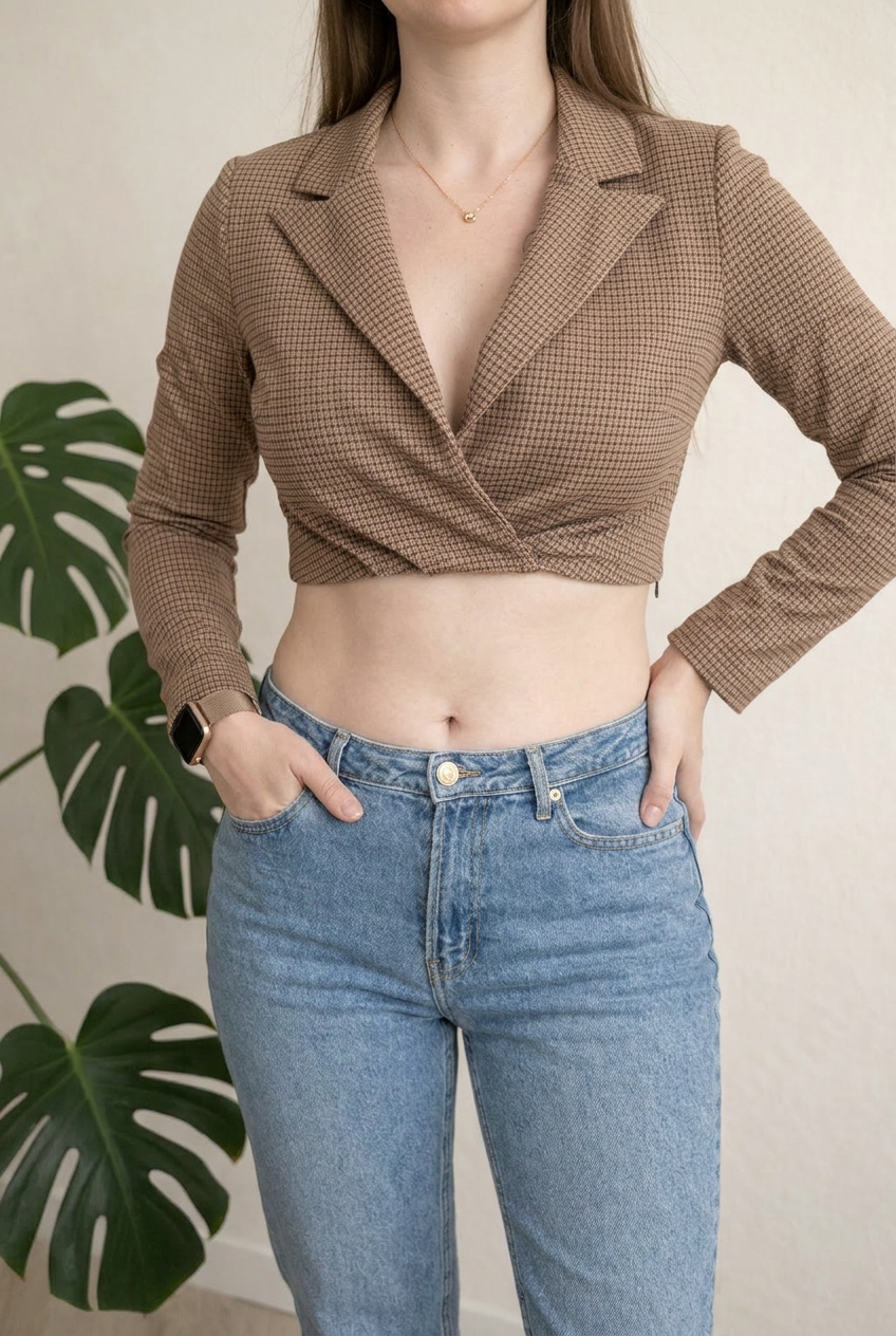 Blazer court Zara - S - Marron -