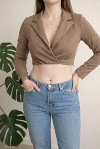 Blazer court Zara - S - Marron -