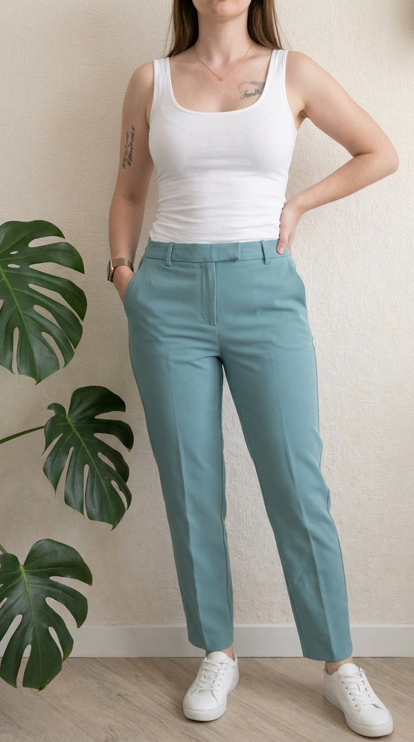 Pantalon tailleur Yessica - 36 - Turquoise -