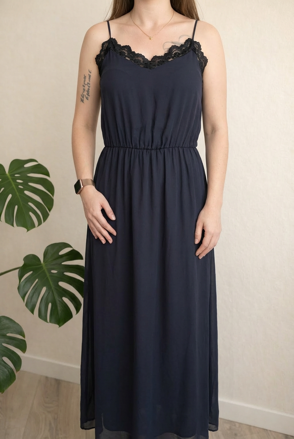 Robe longue Naf Naf - 36 - Bleu marine