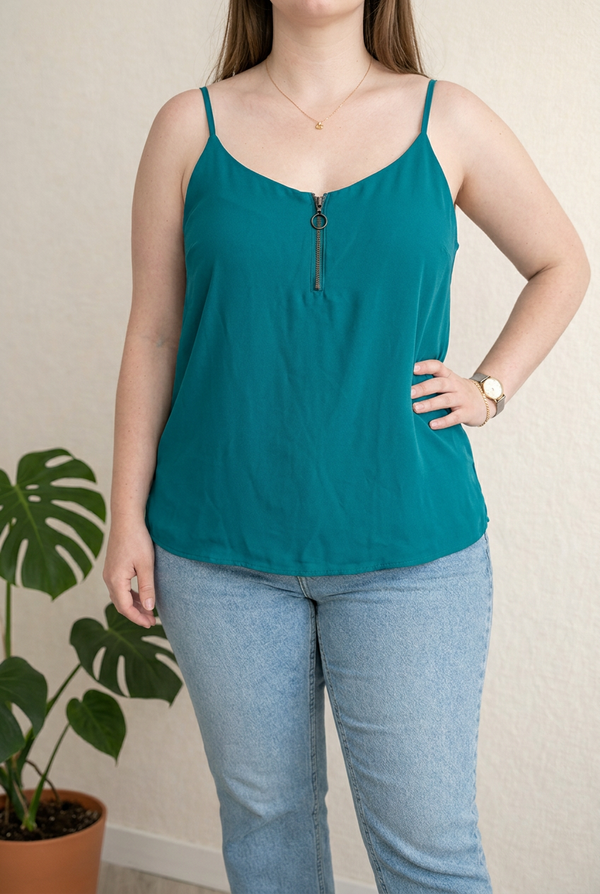 Débardeur Lh - 42 - Turquoise - avec zip