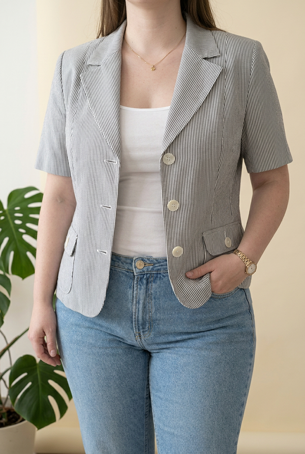 Blazer manches courtes Kasper - 42 - Noir
