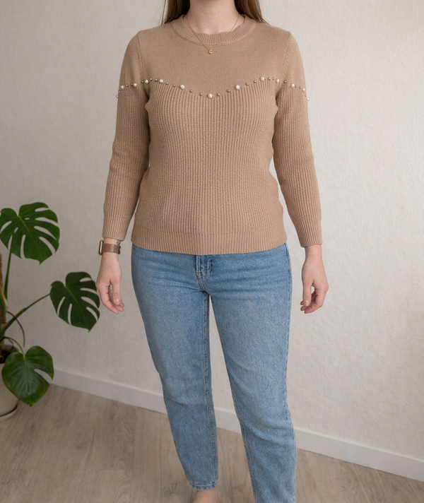 Pull femme Shein - L - Body - Perles -