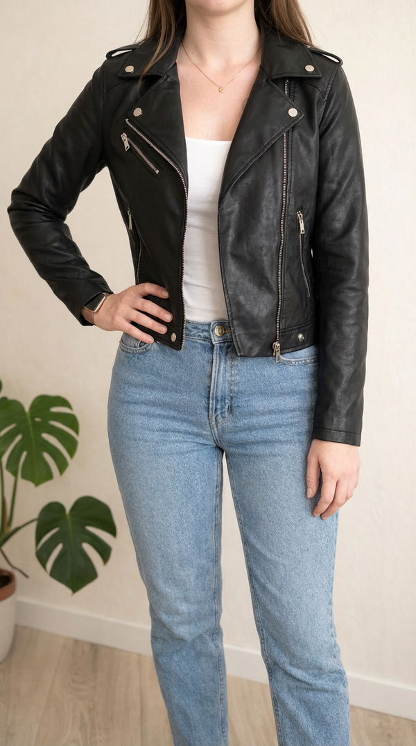 Veste Perfecto Noisy May - S - Noir -