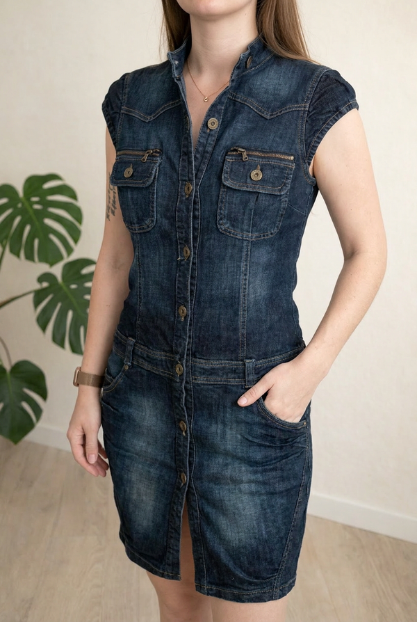Robe en jean Trf - S - Bleu