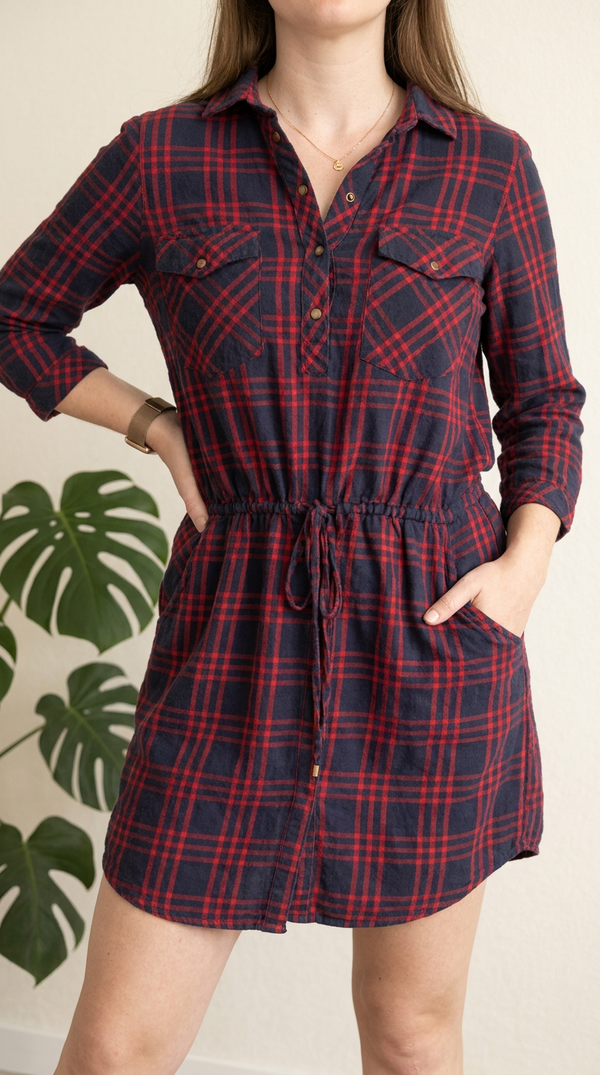 Robe chemise Zara Basic - M - Marine -
