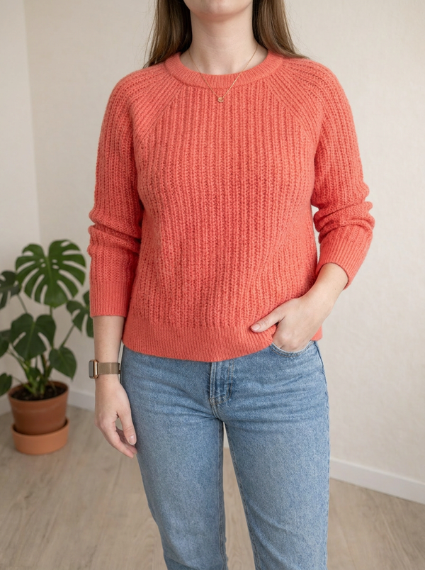 Pull Camaïeu - L - Corail