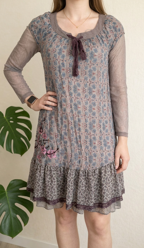 Robe cop. copine - 38/40 - Multicolore