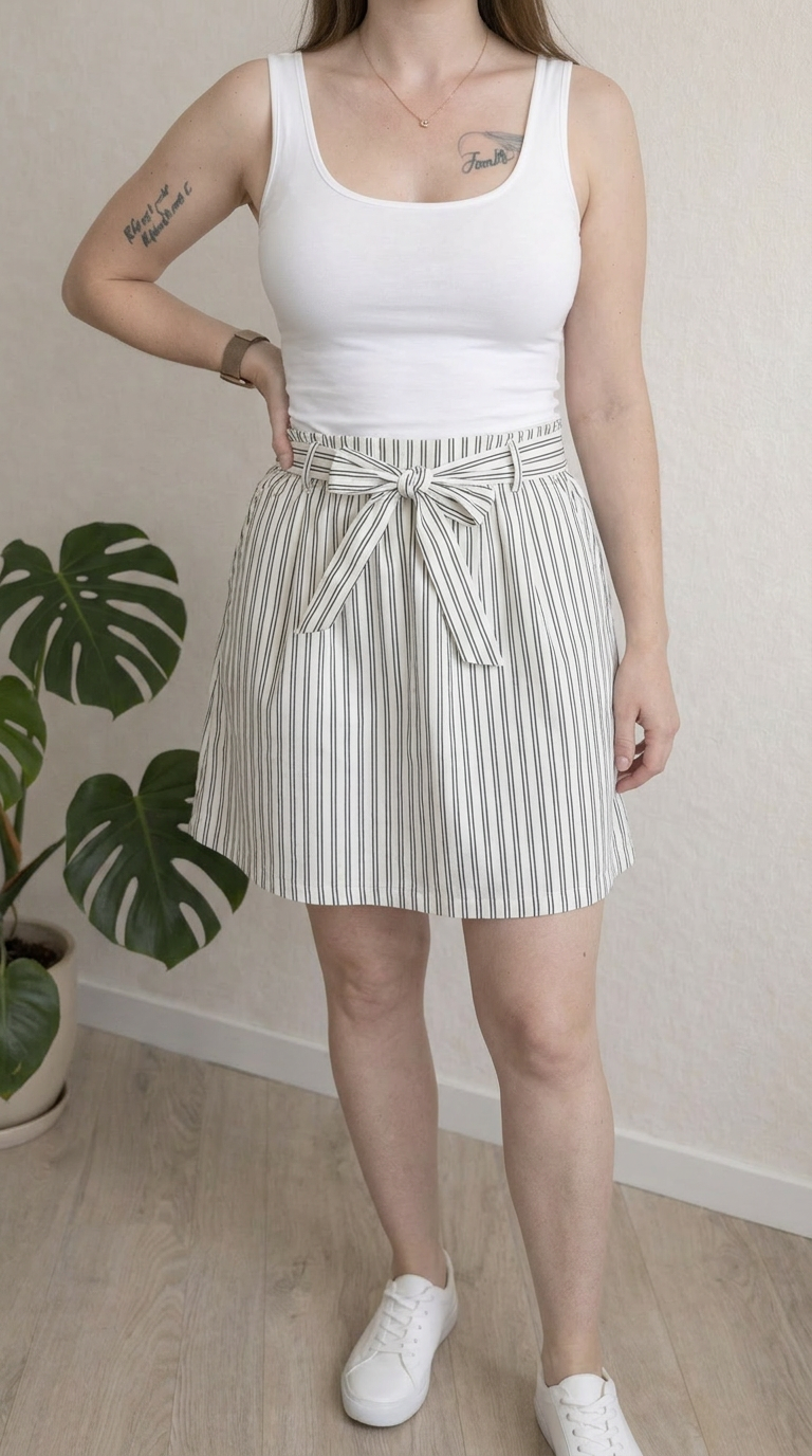 Jupe courte Naf Naf - 36 - Blanc