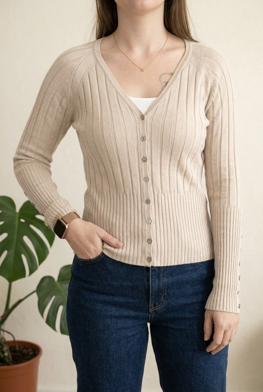 Gilet Caroll - S - Beige -