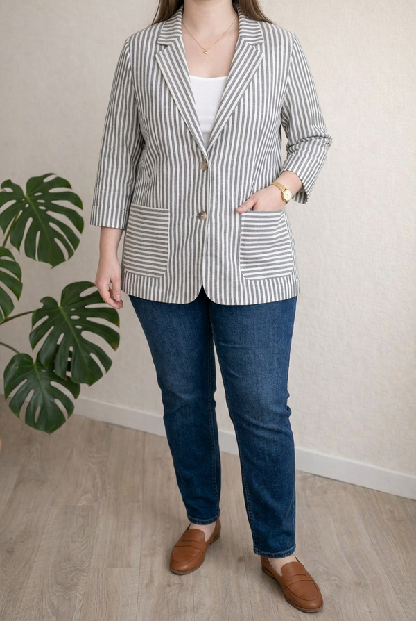 Blazer Arvida - 42 - Bleu rayé