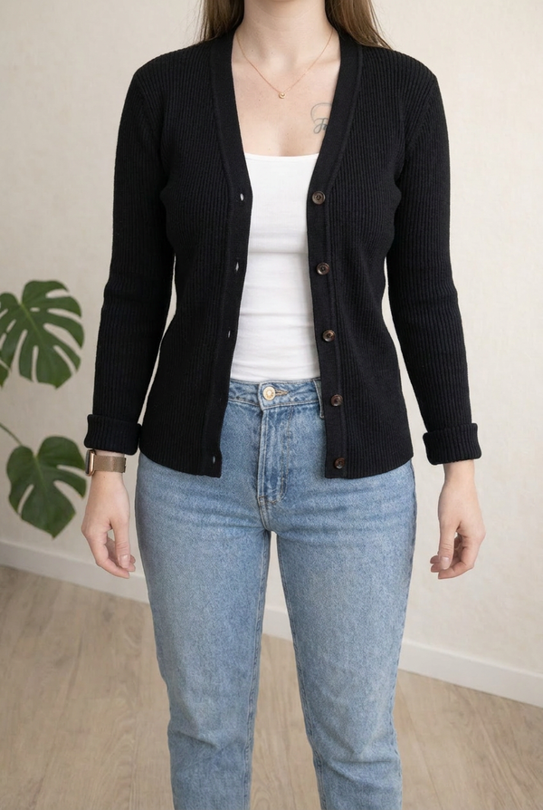 Cardigan Gentry - S - Noir -