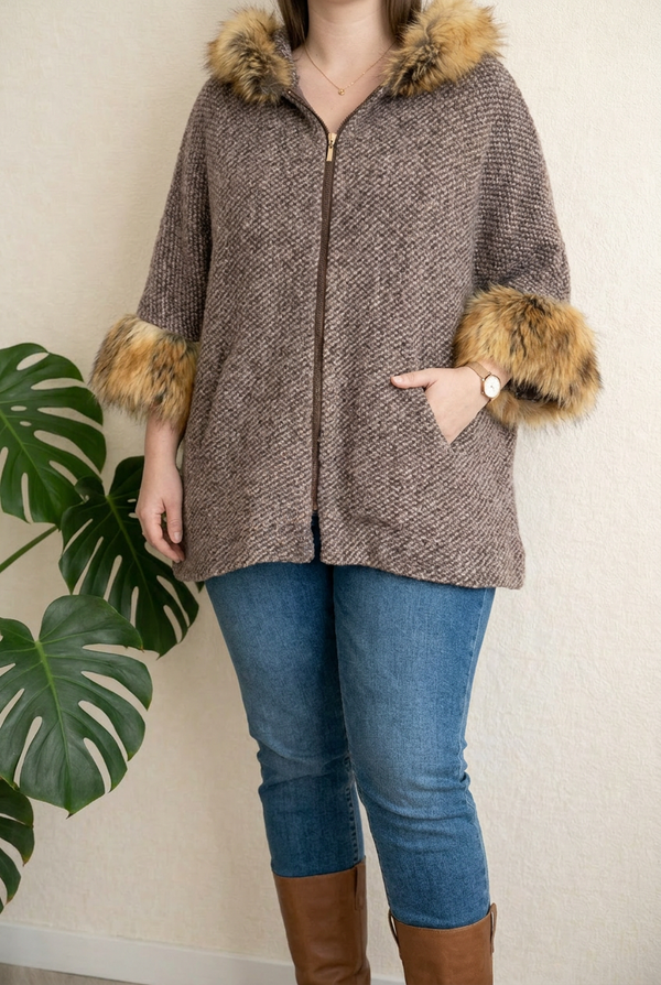 Cardigan Made in Italy - Taille unique - Violet -
