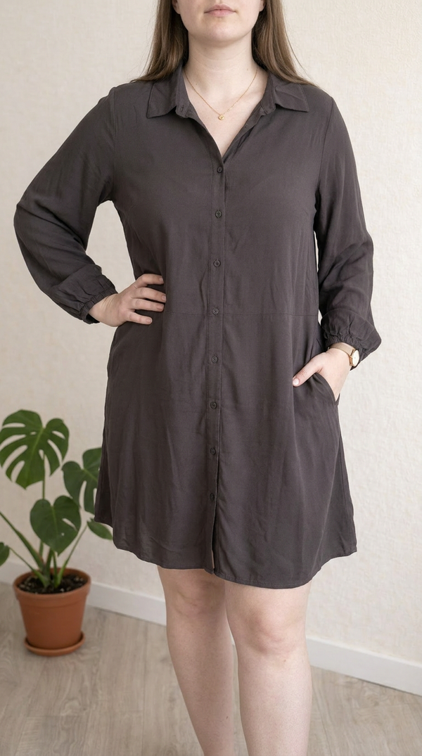 Robe chemise H&m - Xl - Noir
