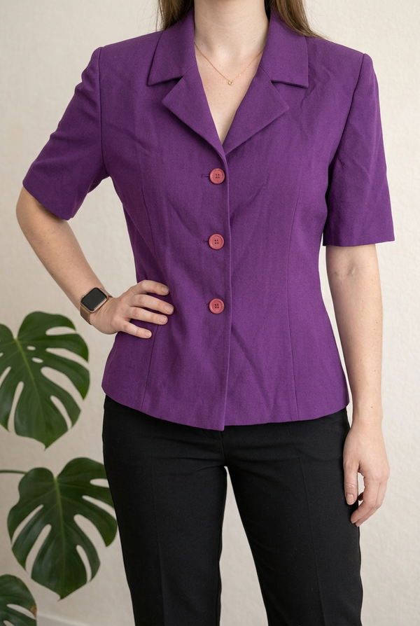 Blazer manches courtes Vintage - 38 - Violet