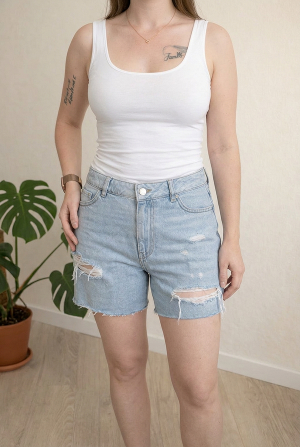 Short en jean Denim Co. - 36 - Bleu clair -
