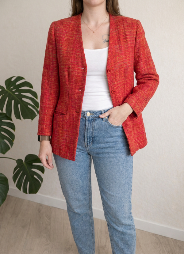 Blazer Vintage - 38 - Rouge -