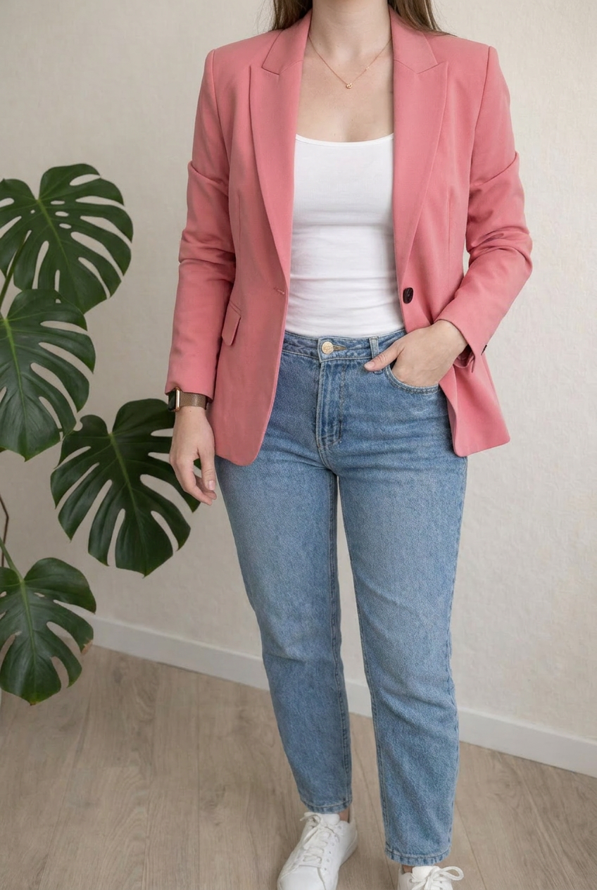 Blazer Zara - 38 - Rose -