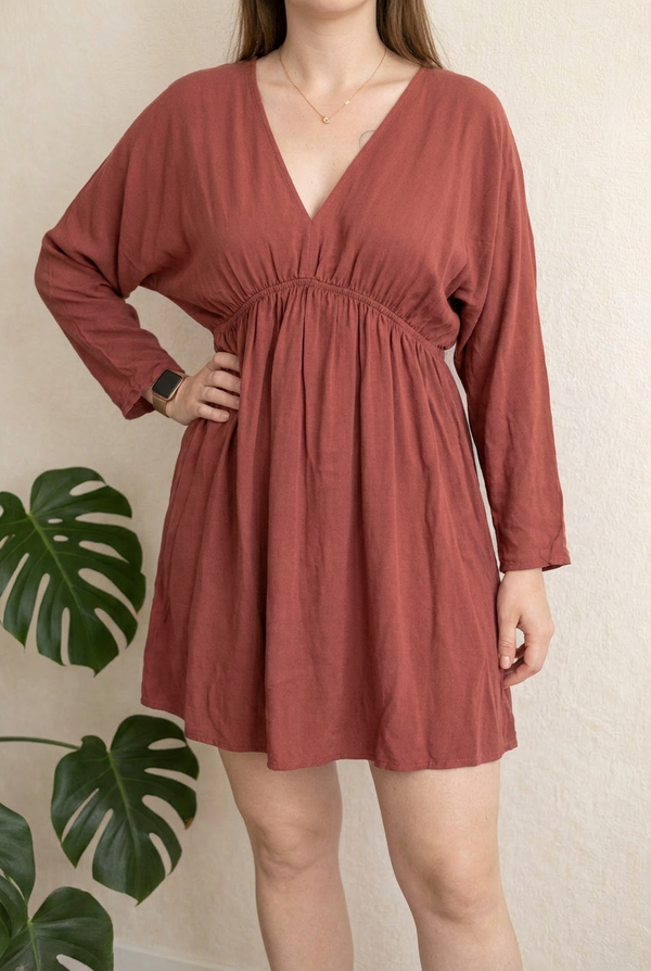 Robe courte Pull&bear - S - Bordeaux -